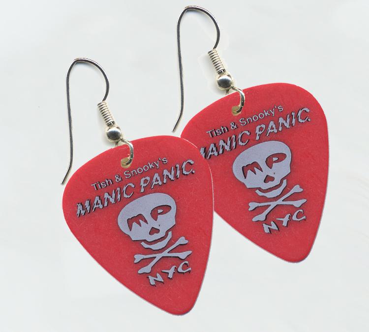 Guitar Pick Earrings with Skully design - Image 10